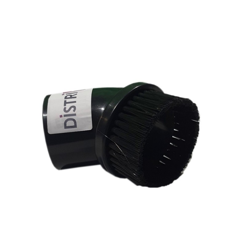 Brosse meuble ronde pour aspirateur allant SUR l embout de flexible côté tube diamètre 50mm - Largeur 8cm