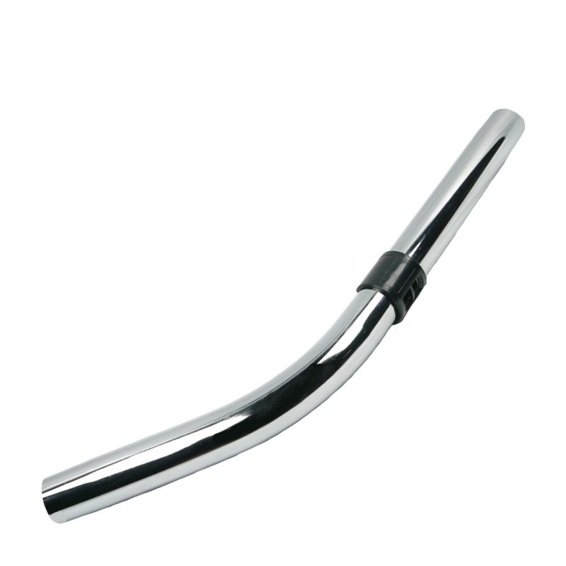 Metal elbow with air adjustment for vacuum cleaner connecting a tube and a flexible cap from 32mm diameter cane