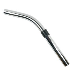 Metal elbow with air adjustment for vacuum cleaner connecting a tube and a flexible cap from 32mm diameter cane