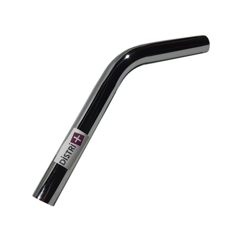 Metal elbow for vacuum cleaner connecting a tube and a flexible tip of 38mm diameter cane