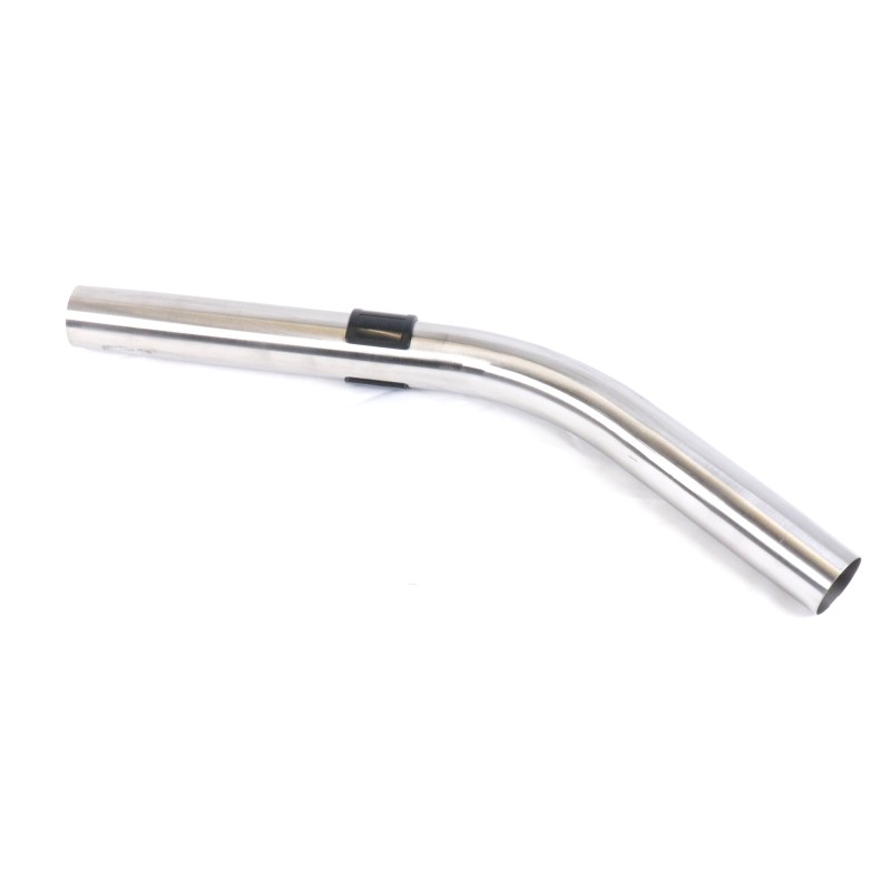 Stainless steel elbow with vacuum air adjustment connecting a 38mm diameter cranium cranius tube and tip