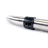 Stainless steel elbow with vacuum air adjustment connecting a 38mm diameter cranium cranius tube and tip