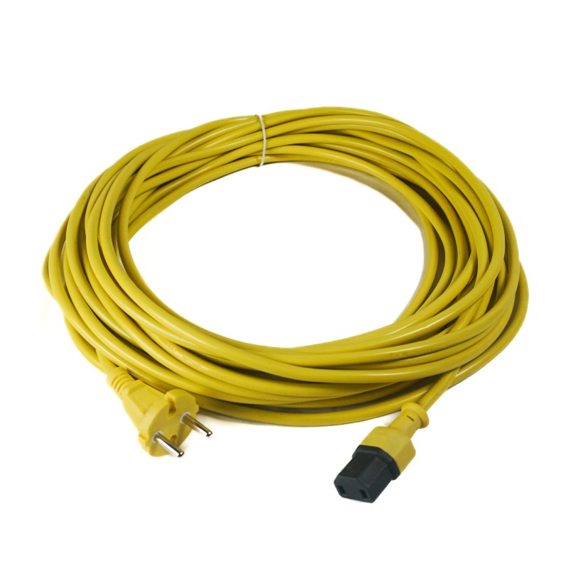 Cable amarillo para vacíos Columbus ST7, Columbus ST7, ZEF 7, Soremap S12, Tennant V6 ... - 2x1mm² - Longitud: 15m