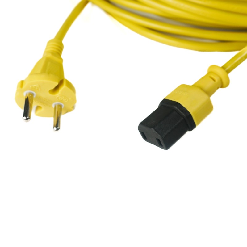 Cable amarillo para vacíos Columbus ST7, Columbus ST7, ZEF 7, Soremap S12, Tennant V6 ... - 2x1mm² - Longitud: 15m