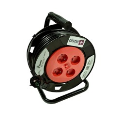 Schwarze Wickler mit thermischer Sicherheit H05VVF 3 * 1,5 - Länge 25m