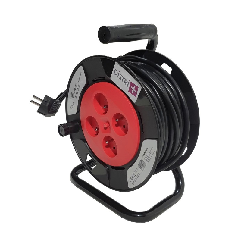 Black winder with thermal safety H05VVF 3 * 1.5 - Length 25m