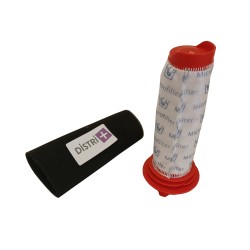 Lot of 2 compatible filters with Vacuum cleaner Bosch / Siemens Athlet, Athlet Runtime Plus, Zoo O, BBH5, BBH6, BCH5, BCH6, VC6Xtrm ... - Alternative for original references 00754175, 00754176