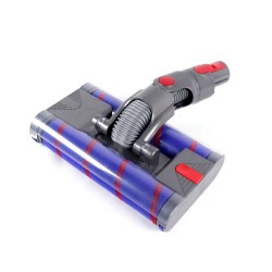 Rotary- und Multidirektionale Bürste mit doppelter flexibler Rolle kompatibel mit Dyson V7, V8, V10, V15, V15, SV19-Staubsauger