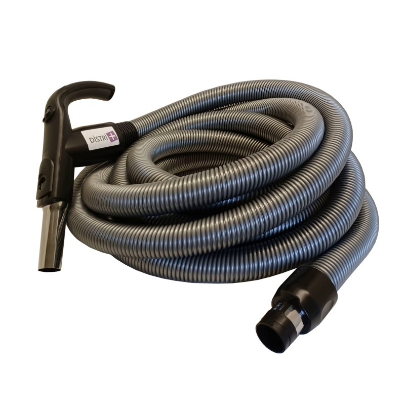 Control remoto flexible para la succión centralizada de ciclovac, SkyVac ... con asa ergonómica D.32mm y media punta de punta - Longitud: 9m