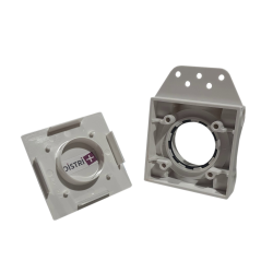 Mounting plate with protective plate for central suction socket