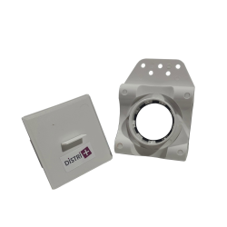Mounting plate with protective plate for central suction socket