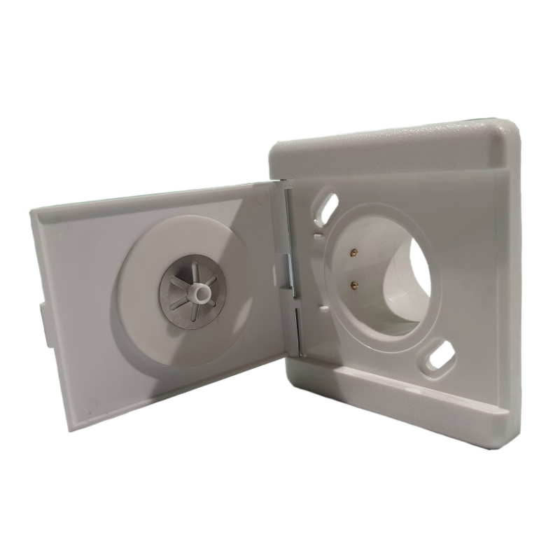 Tapa cuadrada de enchufe de succión 9x9cm centralizada - Blanco