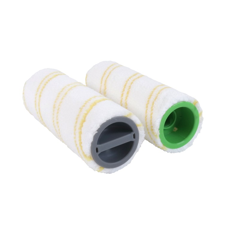 2 yellow microfiber rolls for vacuum cleaner / Karcher Floor cleaner EWM2, FC3, FC5 and FC7. Alternative for reference of origin 20550060, 2.055-006.0
