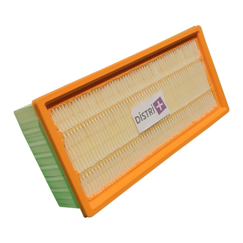 Filtre plissé plat d'origine pour aspirateur Karcher NT65/2, NT72/2, NT75/2, 69042830, 6.904-283.0 - Lot de 1 filtre