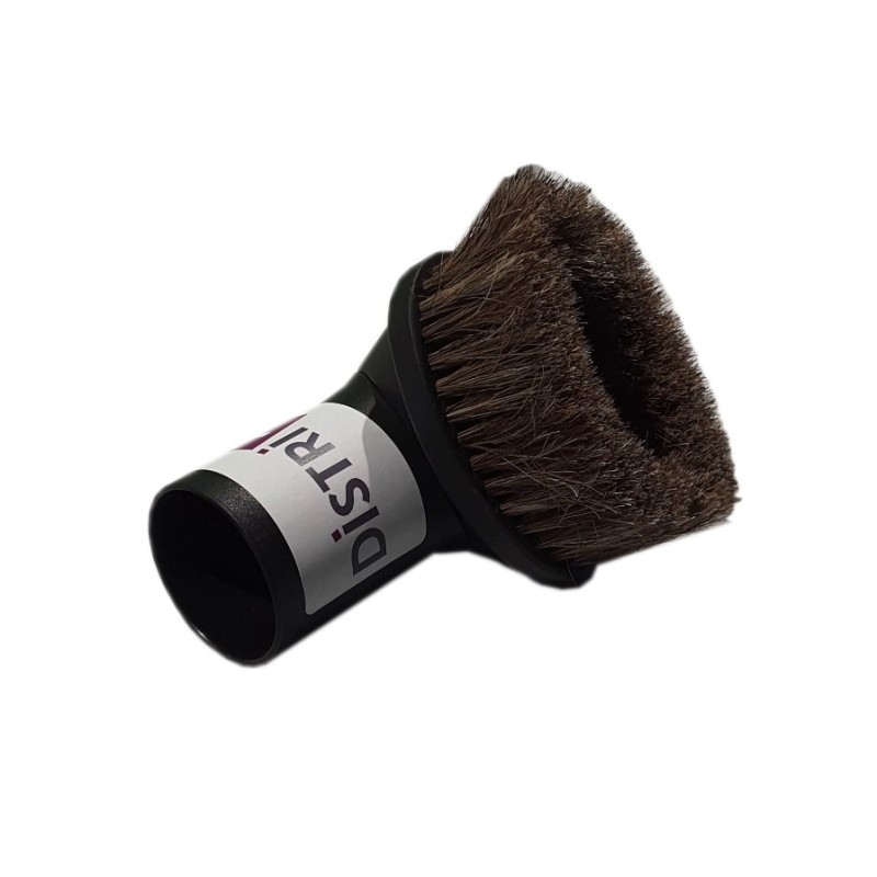 Brosse meuble ovale articulée en crin de cheval pour aspirateur allant sur des tubes de diamètre 37mm - Largeur 12cm