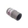Embout PVC pour aspirateur à visser sur flexible de diamètre 38mm intérieur d'un côté acceptant un tube de diamètre 50mm de l'autre