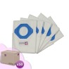 Bolsa de aspiradora compatible con Nilfisk GM80, GM90, GA70, GA71, GD90, GS80, GS90 ... - Cartón de 10 bolsillos de 5 bolsas de microfibra