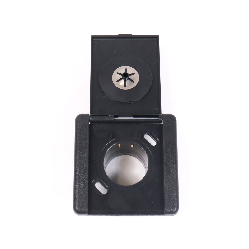 Enchufe de succión central 9x9cm cubierta cuadrada - negro