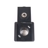 Central suction plug 9x9cm square cover - black