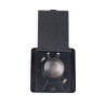 Central suction plug 9x9cm square cover - black