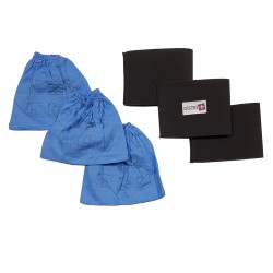 3 kompatible Schaumstofffilter (Alternative für Original Ref 45120275) + 3 Filtertaschen für Aquavac, EWT, Parkside