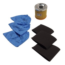 1 Kassettenfilter 3 Kompatible Schaumstofffilter (Alternative für Original Ref 45120275) + 3 Filtertaschen für Aquavac