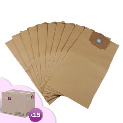 Sac aspirateur compatible avec Taski Aero 8, Aero 15 - Alternative pour réf Taski 7524289 - Carton de 15 pochettes de 10 sacs papier
