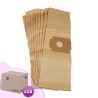 Sac aspirateur compatible avec Fiorentini Silent Baby - Wetrok Bantam 6, Bantam 9, Monovac 6, Duovac 6... - Carton de 15 pochettes de 10 sacs papier