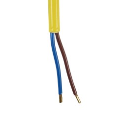 Câble d'alimentation jaune H05VVF 2 x 1,5 mm² - 15 m