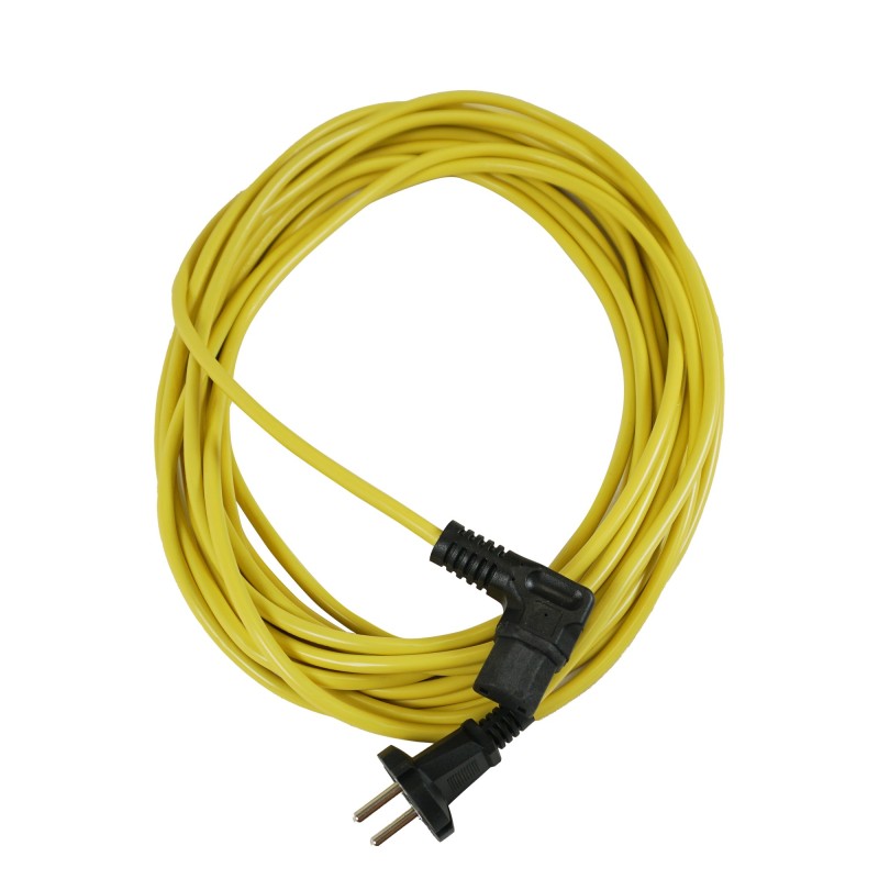 Câble d'alimentation jaune H05VVF 2 x 1,0 mm² - 10 m