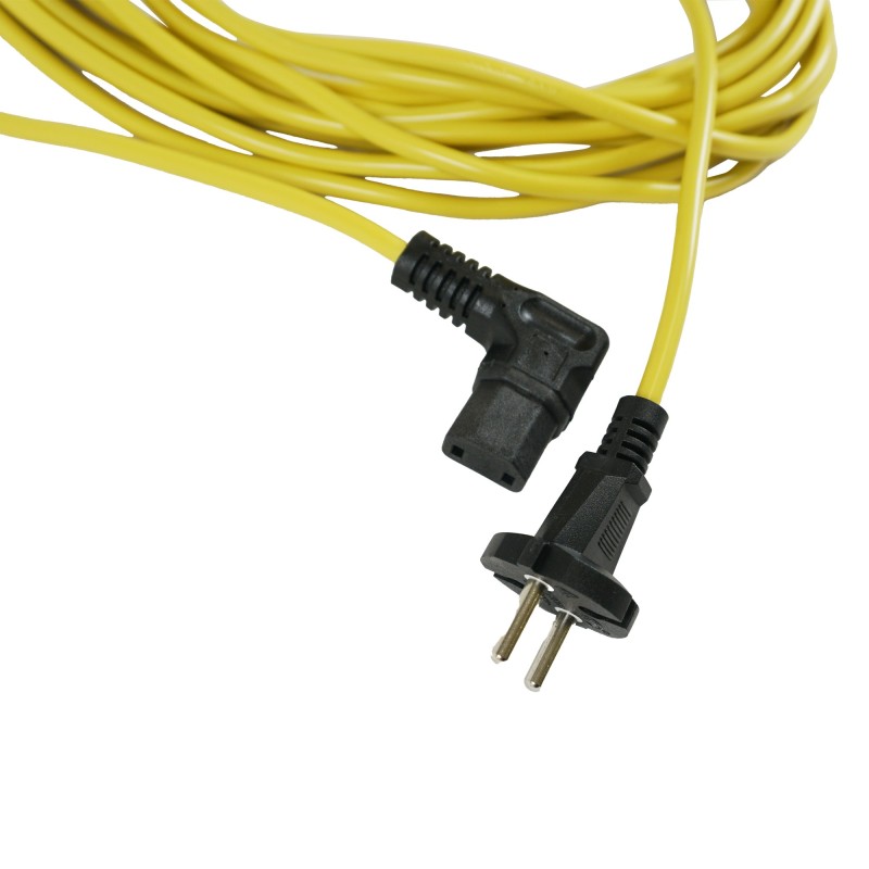 Câble d'alimentation jaune H05VVF 2 x 1,0 mm² - 10 m
