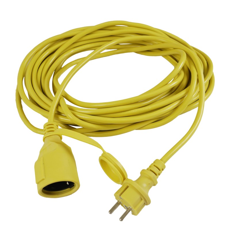Extensión de extensión amarilla H05VVF 3 * 1.5 mm² - 12.5 m