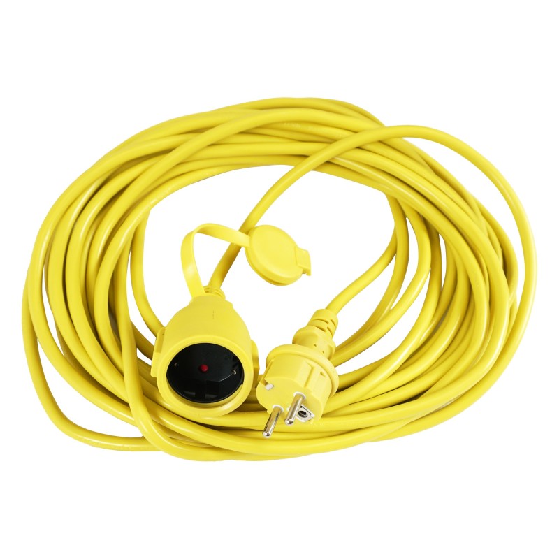 Extensión de extensión amarilla H05VVF 3 * 1.5 mm² - 12.5 m