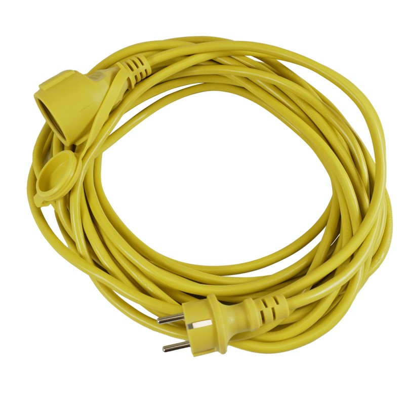 Rallonge prolongateur jaune H05VVF 3*1.5 mm² - 12,5 m