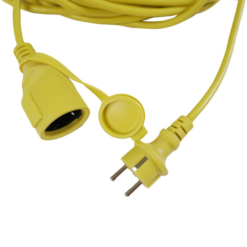 Rallonge prolongateur jaune H05VVF 3*1.5 mm² - 12,5 m