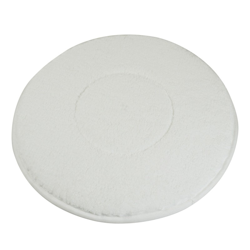 Pad/disque de nettoyage universel pour monobrosse ou autolaveuse en microfibre polyester - ø 406 mm - blanc