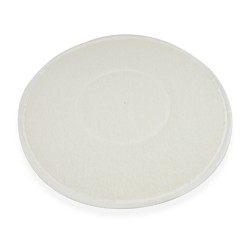 Pad/disque de nettoyage universel pour monobrosse ou autolaveuse en microfibre polyester - ø 406 mm - blanc