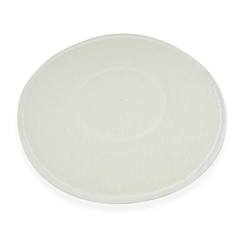 Pad/disque de nettoyage universel pour monobrosse ou autolaveuse en microfibre polyester - ø 406 mm - blanc