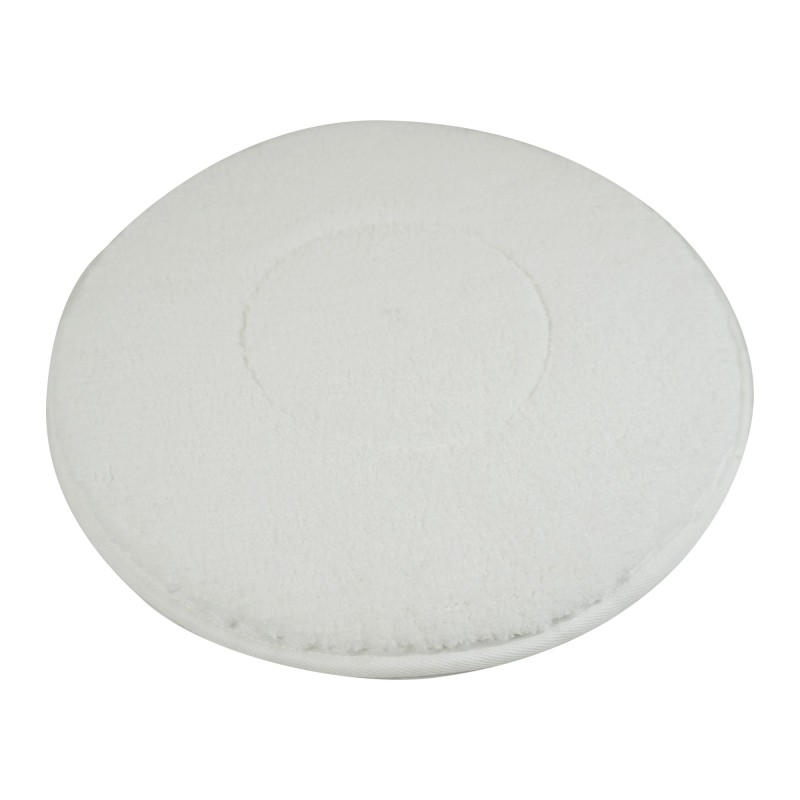 Pad/disque de nettoyage universel pour monobrosse ou autolaveuse en microfibre polyester - ø 406 mm - blanc