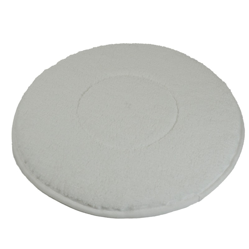 Pad/disque de nettoyage universel pour monobrosse ou autolaveuse en microfibre polyester - ø 406 mm - blanc