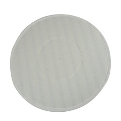 Pad/disque de nettoyage universel pour monobrosse ou autolaveuse en microfibre polyester - ø 406 mm - blanc rayures bleues