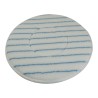 Pad/disque de nettoyage universel pour monobrosse ou autolaveuse en microfibre polyester - ø 406 mm - blanc rayures bleues