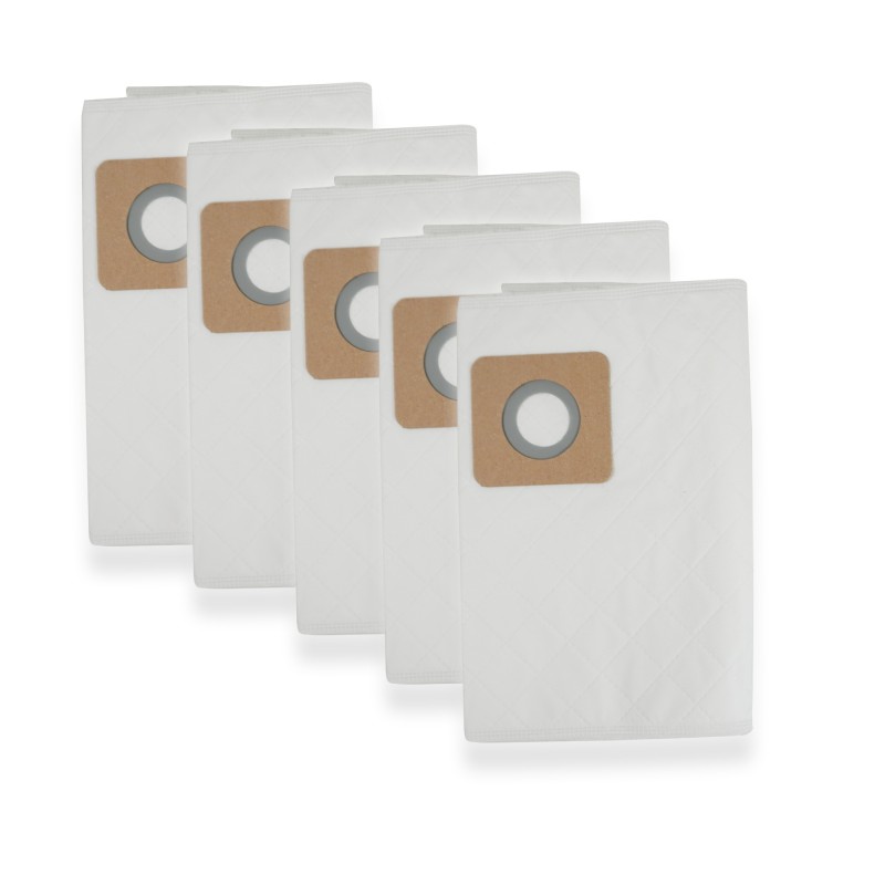 Bolsas de polvo de aspiradora de microfibra no tejida - Compatible con Bosch AdvancedVac 20, 15 - Universal VAC 15 - Lote de 5