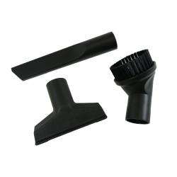 Lot de 3 accessoires universels pour aspirateur ø 37 mm - suceur Long Plat + Brosse Ronde + suceur Triangulaire compatible ave