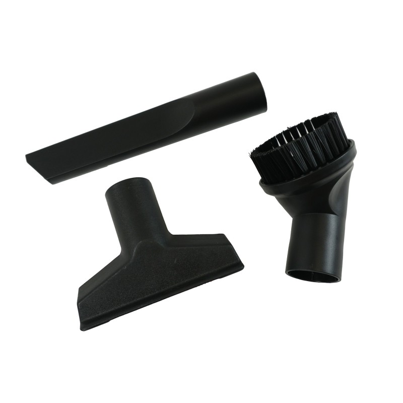 Lot de 3 accessoires universels pour aspirateur ø 35 mm - suceur Long Plat + Brosse Ronde + suceur Triangulaire compatible ave