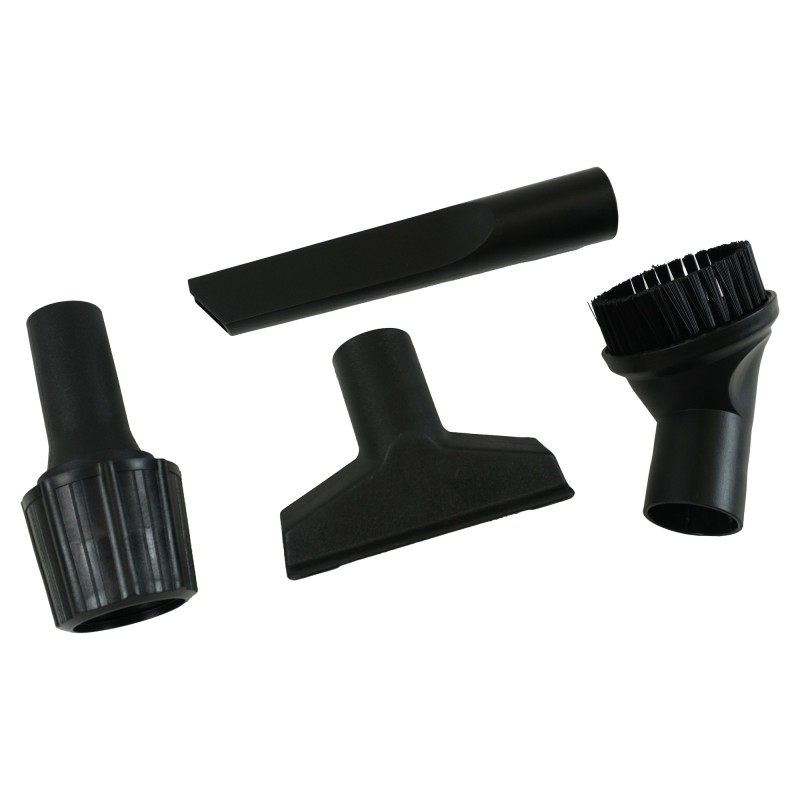 Lot de 4 accessoires universels pour aspirateur ø 32-38 mm - suceur Long Plat + Brosse Ronde + suceur Triangulaire + adaptateu