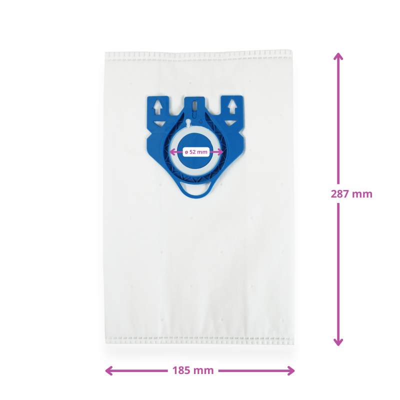 Bolsa de aspiradora de microfibra de polvo - Hyclean Pure GN 3D - Conjunto de 5 - Compatible con C1 de C1, C2 completo, C3