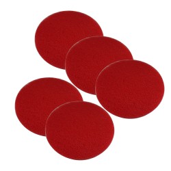Lot de 5 Superpads rouge 406 mm (16") - disque de nettoyage par pulvérisation pour monobrosse et autolaveuse - friction douce
