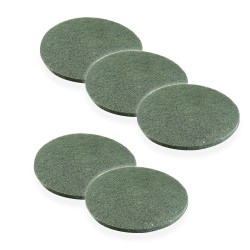Lot de 5 Superpads vert 406 mm (16") - disque de nettoyage à l'eau pour monobrosse et autolaveuse - entretien régulier des so
