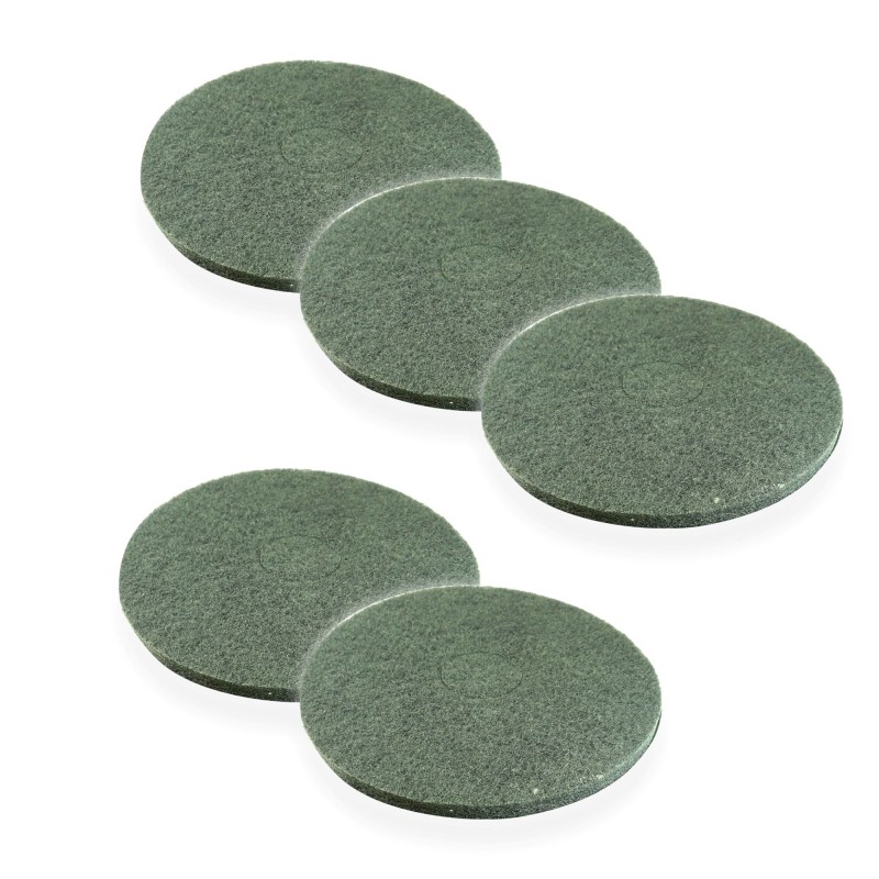 Conjunto de 5 superpads verde 406 mm (16 ") - Disco de limpieza de agua para monbrosse y vela - Mantenimiento regular de SOS